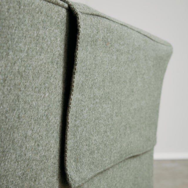 Mid-Century Cherry Wood Three-Seater Sofa For Sale - Image 9 of 17