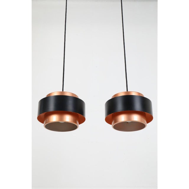 Danish Juno Pendant Lamps by Jo Hammerborg for Fog & Mørup, 1960s, Set of 2 For Sale - Image 17 of 18