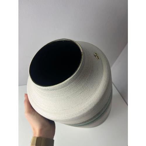 Ceramic Floor Vase in Turquoise Grey from Bay Keramik For Sale - Image 7 of 11