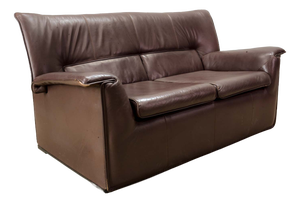 Brown Leather Lauriana Sofa by Tobia & Afra Scarpa for B&B Italia / C&B Italia, 1970s