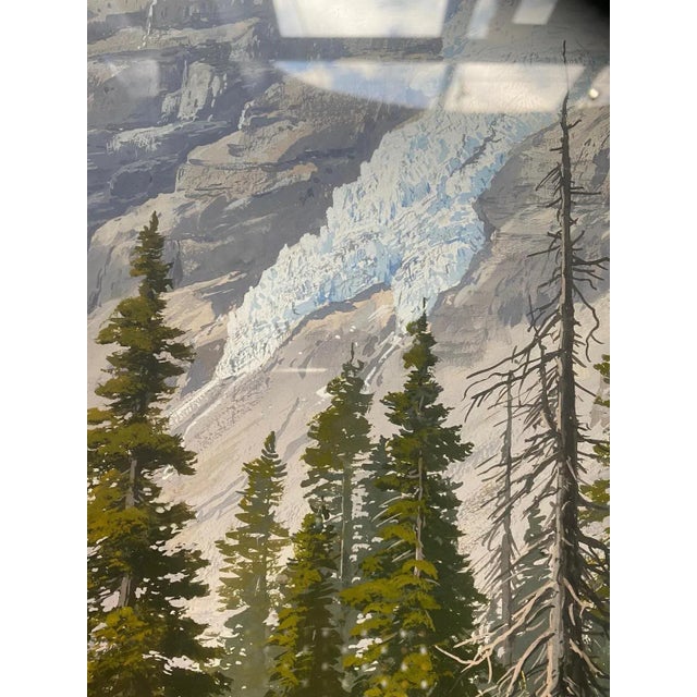 Rudolf Reschreiter, Glacier, Gouache on Paper For Sale - Image 4 of 9