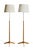 A pair of model g-34 floor lamps designed by alf svensson for bergboms, sweden, circa 1950s. An elegant matched pair of...