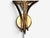 1950s Swedish Modern, Double Wall Light, Brass, Opaline Glass For Sale - Image 9 of 10