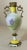 French Antique Ornate Hand Painted Porcelain Gilt Bronze Miniature Sevres Vase Urn 2 For Sale - Image 3 of 9