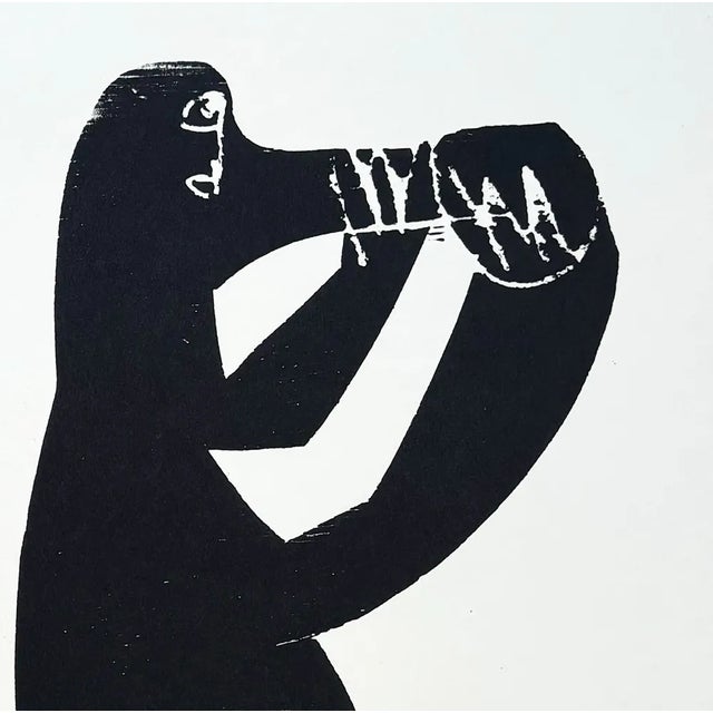 Hap Grieshaber, Composition, 1966, Original Woodblock Print For Sale - Image 4 of 6
