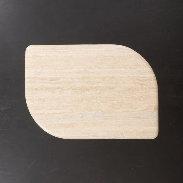 Stone Small Mid-Century Italian Travertine Coffee Table, 1970s For Sale - Image 7 of 9