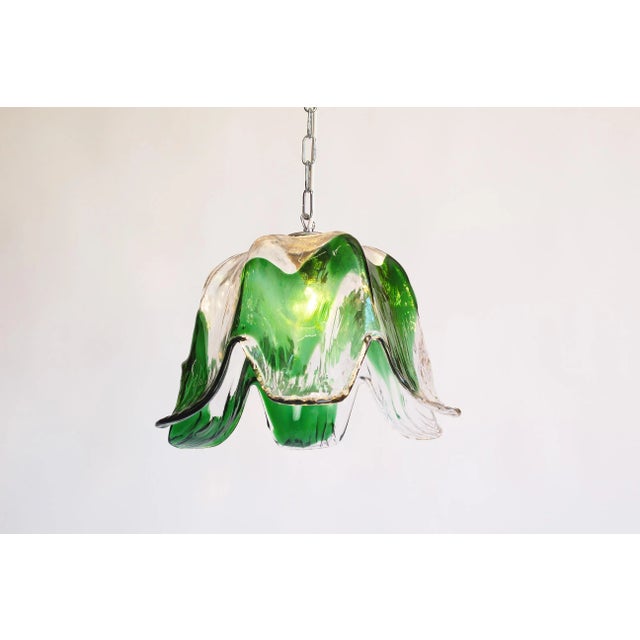 Vintage Murano Glass Pendant Lamp from Mazzega, 1970s For Sale - Image 9 of 9