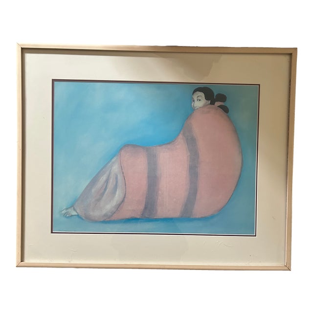 r.c. Gorman Framed Fine Art Print "Marie" (1985) – Iconic Navajo Woman Palette Study For Sale