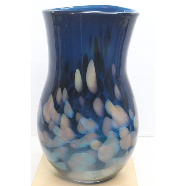 Cerulean 2008 Signed Dale Chihuly "Persian Nights” Art Glass Vase Studio Edition For Sale - Image 8 of 17