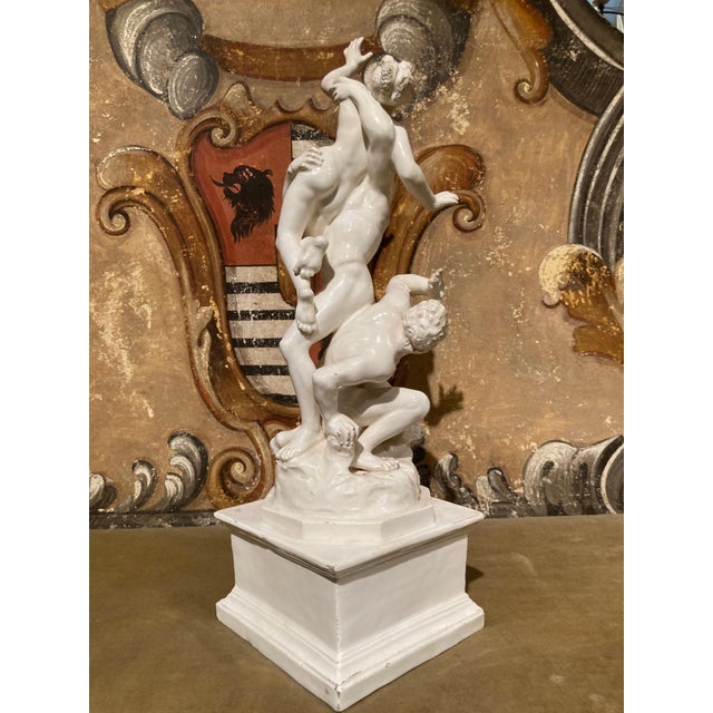 19th Century Italian Renaissance White Glazed Porcelain Figurine Group For Sale - Image 3 of 16