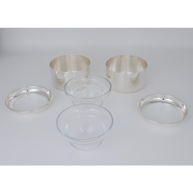 St James Brazil Silver Plate and Crystal Caviar Bowl Dish Server Duo, 2 pieces For Sale In Atlanta - Image 6 of 12