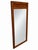 The Vintage Ethan Allen Cherry Wood Wall Mirror is a traditional rectangular mirror with a brown wooden frame, standing at...