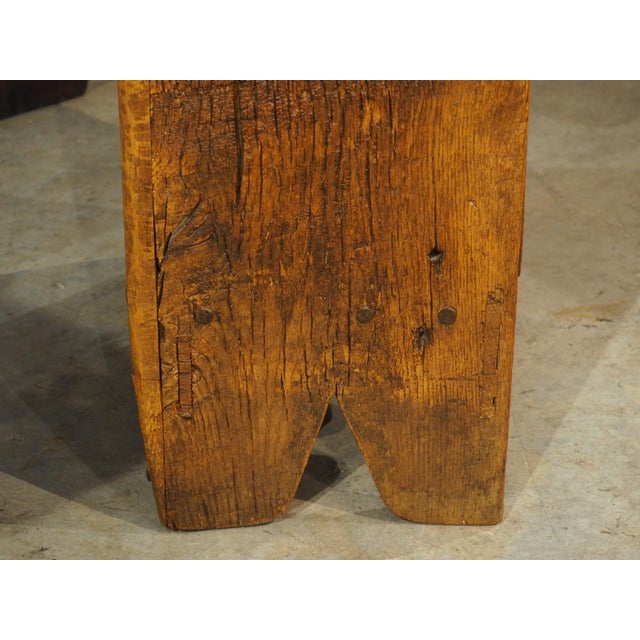 A Diminutive and Rustic 18th Century Oak Paneled Spanish Cabinet For Sale - Image 12 of 15