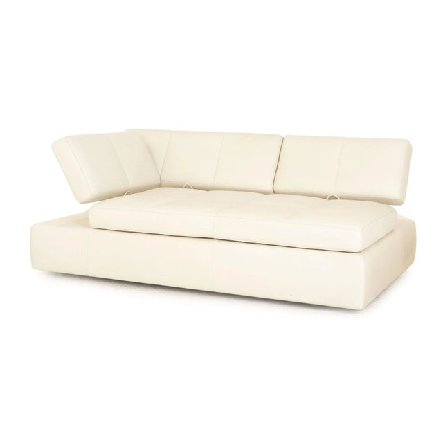 Square Up Leather Two-Seater Sofa from FSM For Sale - Image 9 of 9