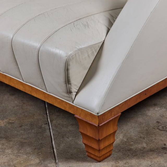 Leon Krier Aries Leather Sofa for Giogetti For Sale - Image 16 of 18