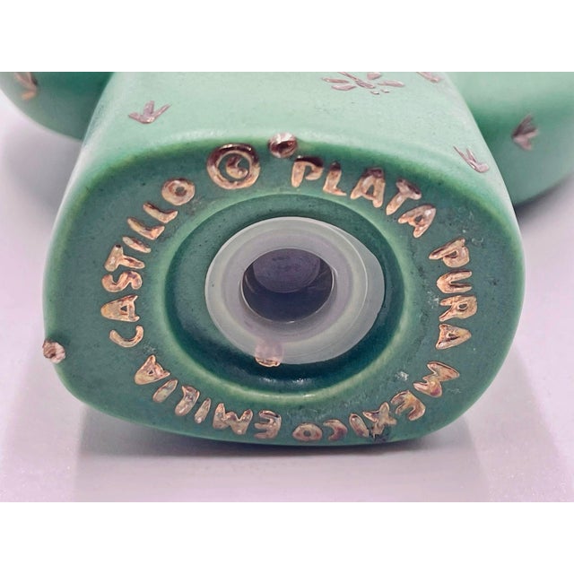 1980s Emilia Castillo Pure Silver & Porcelain Salt & Pepper Shakers, Mexican Modernism For Sale - Image 16 of 18