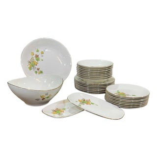 Earthenware Automne Dinner Service from Gien, 1970s, Set of 27 For Sale