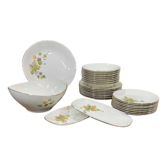 Earthenware Automne Dinner Service from Gien, 1970s, Set of 27 For Sale