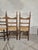 Vintage Rustic Wooden Chairs with Rush Seat, 1960s, Set of 4, in Very Good conditions. Designed 1960 to 1969