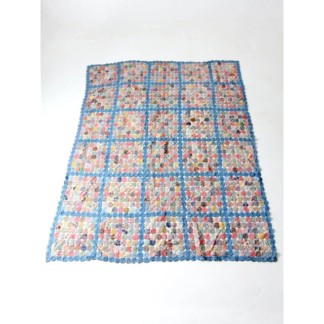 Vintage Yo-Yo Quilt For Sale - Image 13 of 13