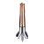 Mid Century Modern Walnut & Wrought Iron Fireplace Tool Set by Seymour For Sale