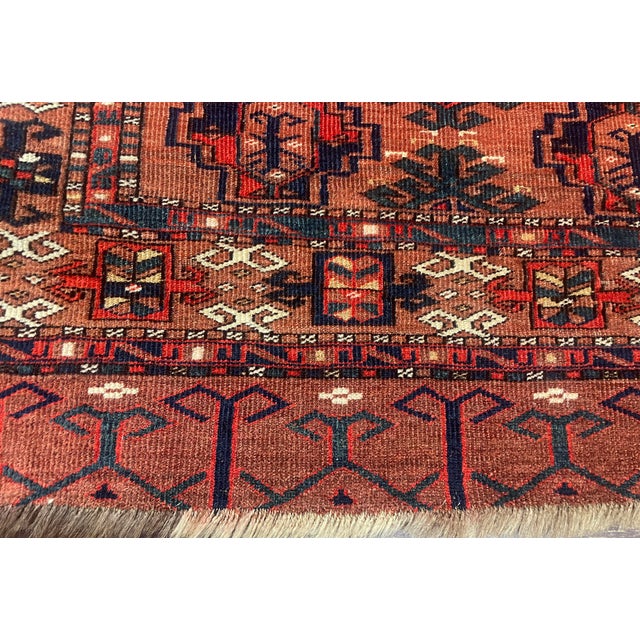 Tribal Antique Ersari Turkoman Rug 3'0" X 4'9" For Sale - Image 3 of 9