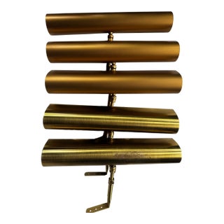 Vintage Mid Century Modern House of Troy Traditional Brass Adjustable Picture Lights Art Lamps T14-51 - Set of 5 For Sale