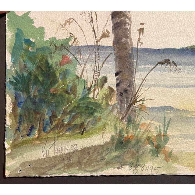 1983 Ken Turney Sanibel Sailed Florida Watercolor For Sale - Image 4 of 5