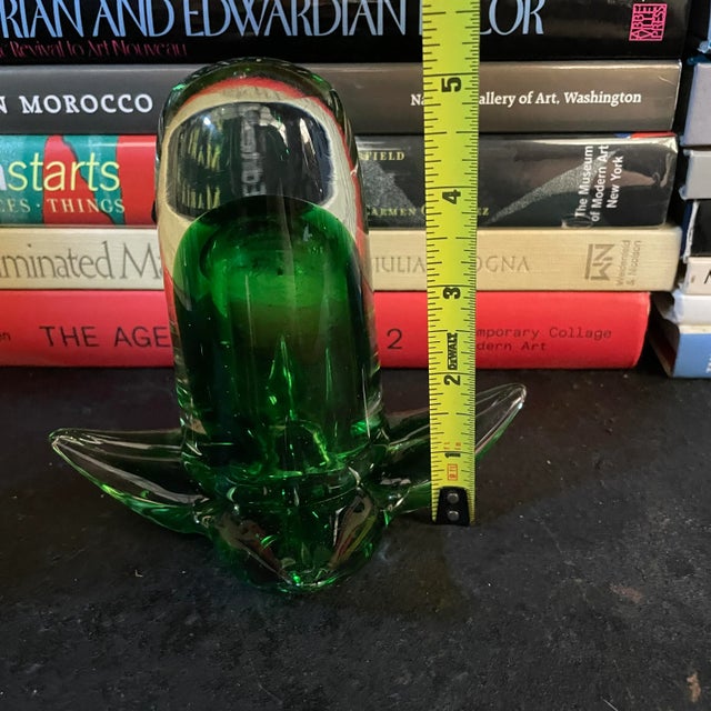 Green Green Petaled Art Glass Paper Weight Kit For Sale - Image 8 of 10