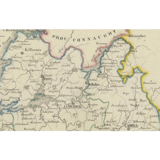 Antique Map of Munster, 1830 For Sale - Image 4 of 8