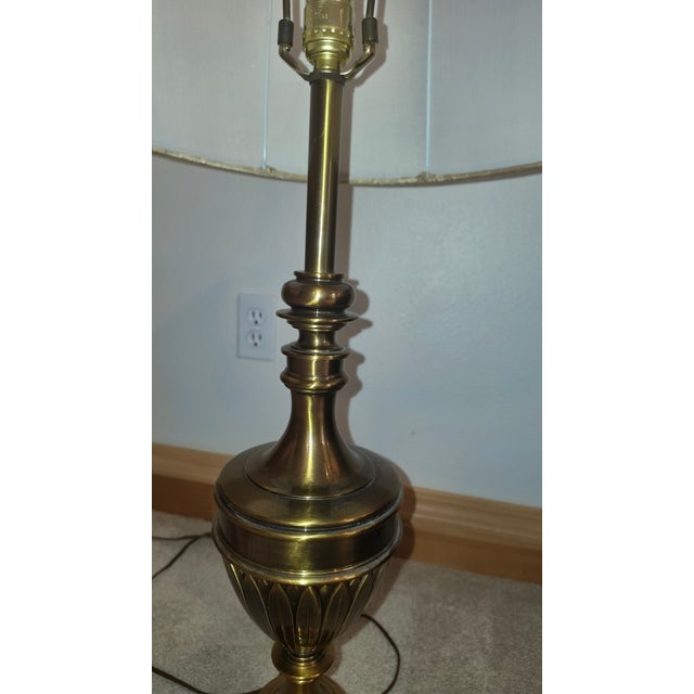 Vintage Mid-Century Modern Solid Brass Trophy / Urn Table Lamp For Sale In Seattle - Image 6 of 10