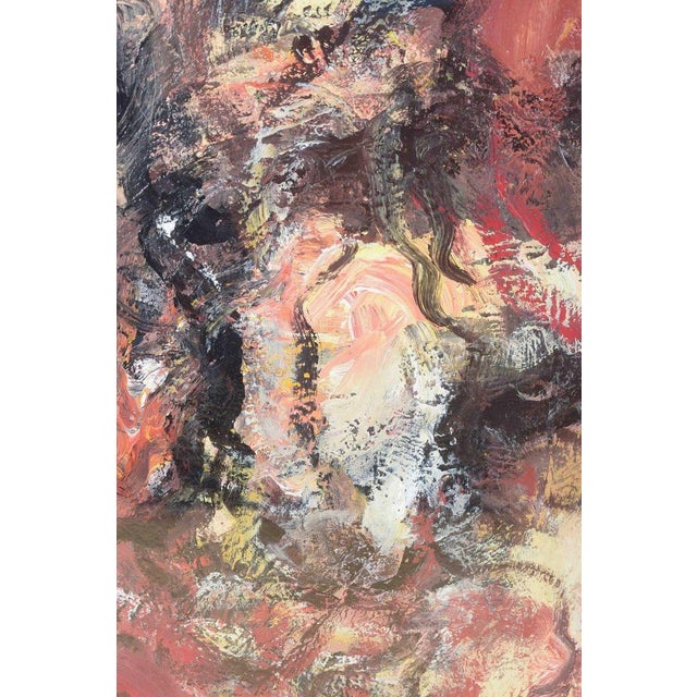 Modern Erik Bille Christiansen, Behind Glass, Abstract Composition, 1993, Oil on Canvas For Sale - Image 3 of 6