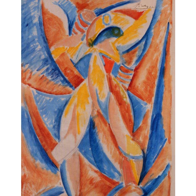 Artist: Pablo Picasso Title:Study for standing nude Medium: Giclee Marks: L.E numbered Paper size: watercolor paper 19 x...