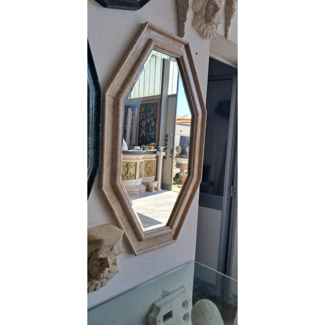 Contemporary Mirror in Polished Yellow Istria Marble by Archille Grassi For Sale - Image 3 of 3