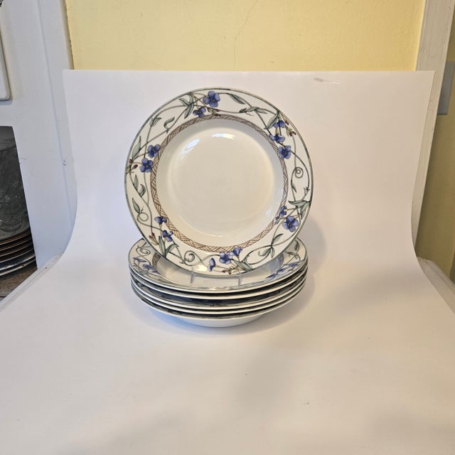 1980s Floral Dansk Bowls- Set of Six For Sale - Image 6 of 12
