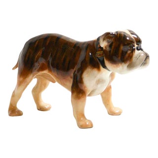 Vintage Royal Doulton English Bulldog Figurine Hn 1047 – Brindle Standing Dog by Frederick Daws For Sale
