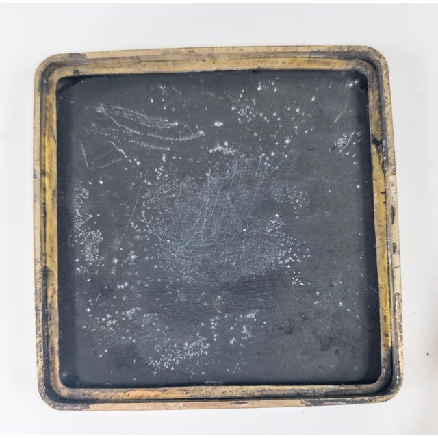20th Century Chinese Paktong and Copper Scholar's Ink Box With Fishermen For Sale - Image 11 of 14