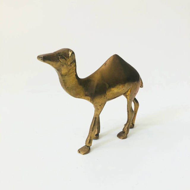 A vintage brass camel.