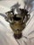 Traditional Antique Dark Patinated Brass Decorative Urn With Wood Base For Sale - Image 3 of 11