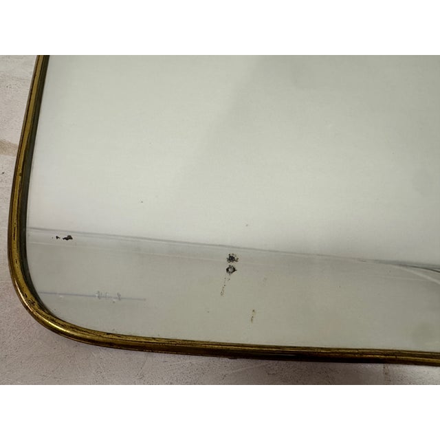 Italian Brass Wall Mirror, 1950s For Sale - Image 3 of 12