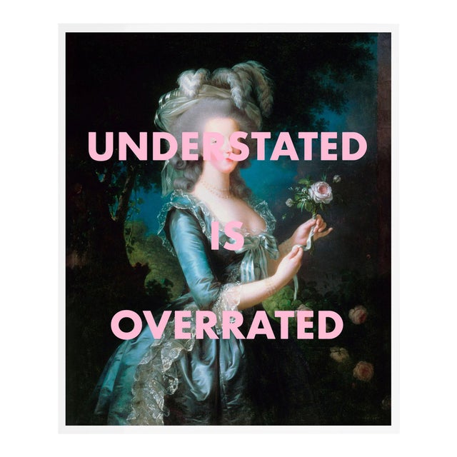 Understated is Overrated by Lara Fowler in White Framed Paper, Small Art Print For Sale