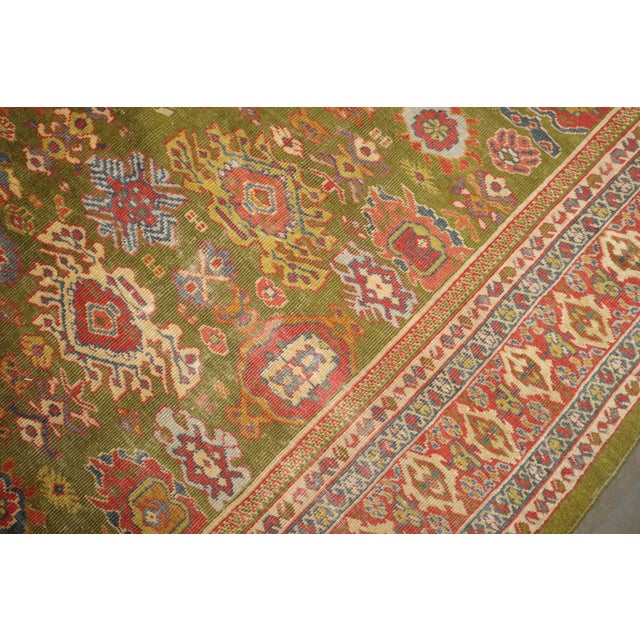 Late 19th Century Zabihi Collection Green Sultanabad Rug For Sale - Image 11 of 12