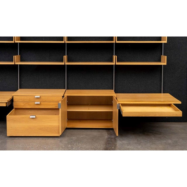 Contemporary Atlas Walnut Wall-Mounted Shelving Unit For Sale - Image 3 of 10