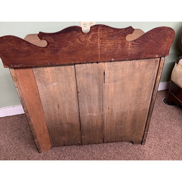 Antique Victorian Walnut 3 Drawer Bachelors Chest of Drawers For Sale - Image 4 of 6