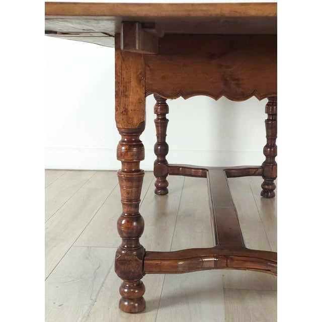 French Fruitwood French Dining Table With Antique Elements For Sale - Image 3 of 12