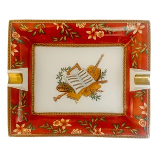 French Limoges Porcelain Ashtray by Medard De Noblat, Amadeus Collection For Sale