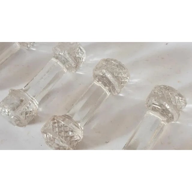 Vintage French Crystal Knife Rests, 1970s, Set of 8 For Sale - Image 12 of 14