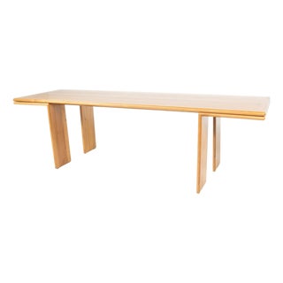 Mid-Century Modern Wooden Dining Table, 1980s For Sale