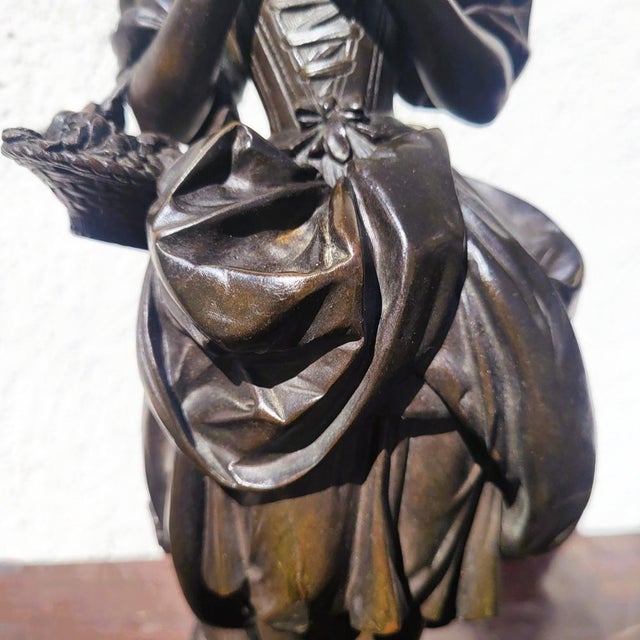 Tan Couple of Gallant Lovers, 19th Century, Bronze, Set of 2 For Sale - Image 8 of 18