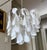 Mazzega Murano Clear White Petal Chandelier For Sale - Image 10 of 18